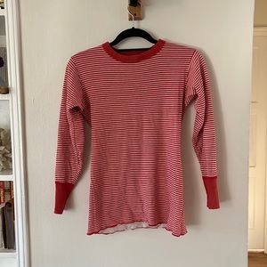 Vintage duofold wool / cotton bottom layer - red striped